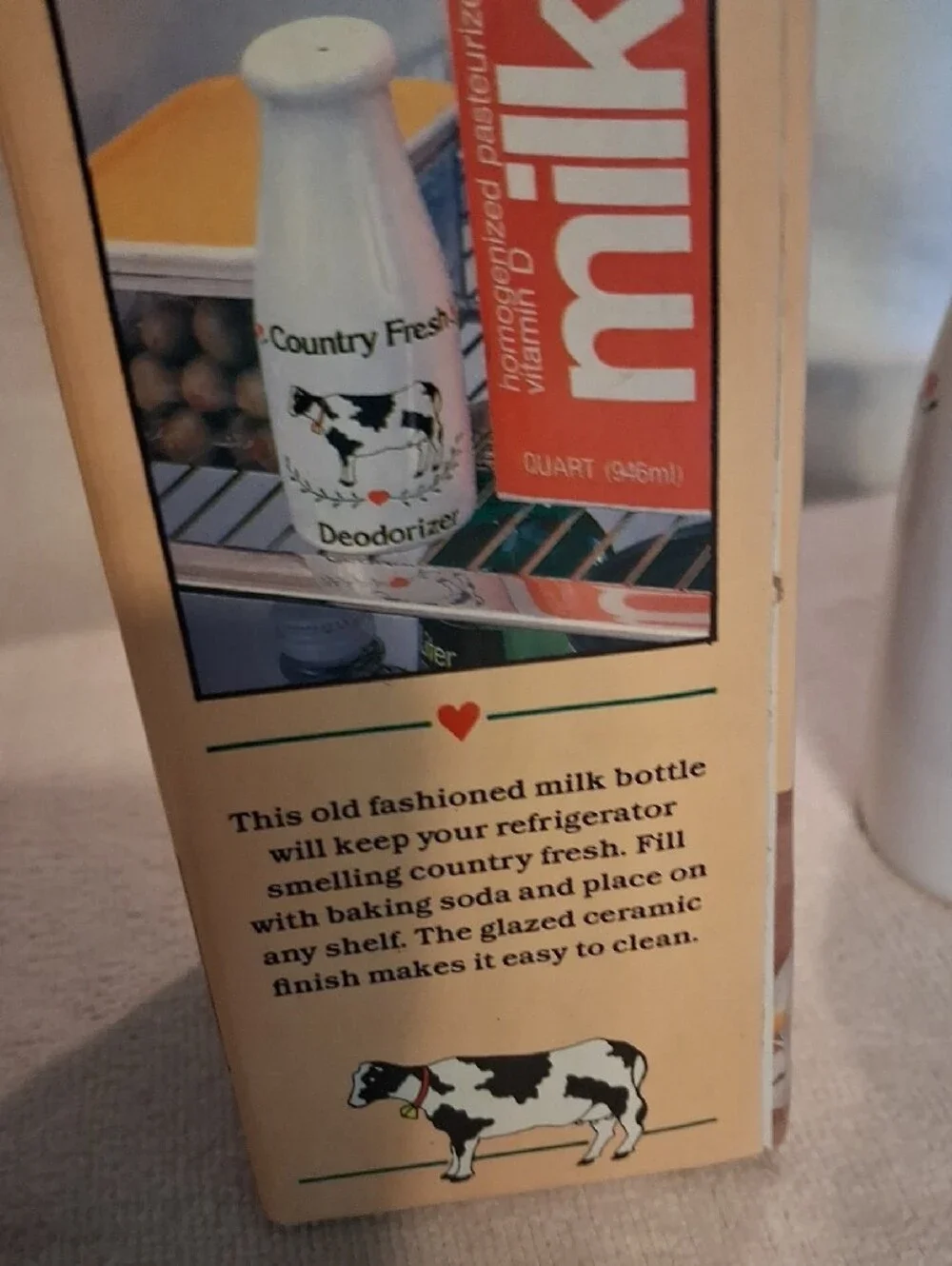 White Ceramic Refrigerator Backing Soda Holder